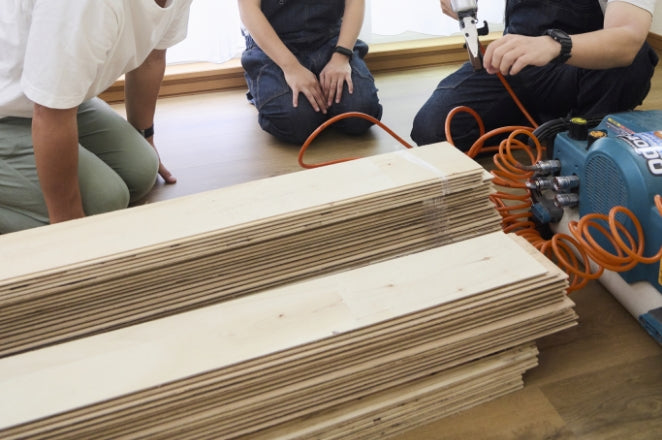 床材や壁材など量が多くて重い部材の搬入もお任せできる！